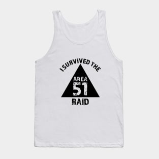 I Survived The Area 51 Raid (Black) Tank Top